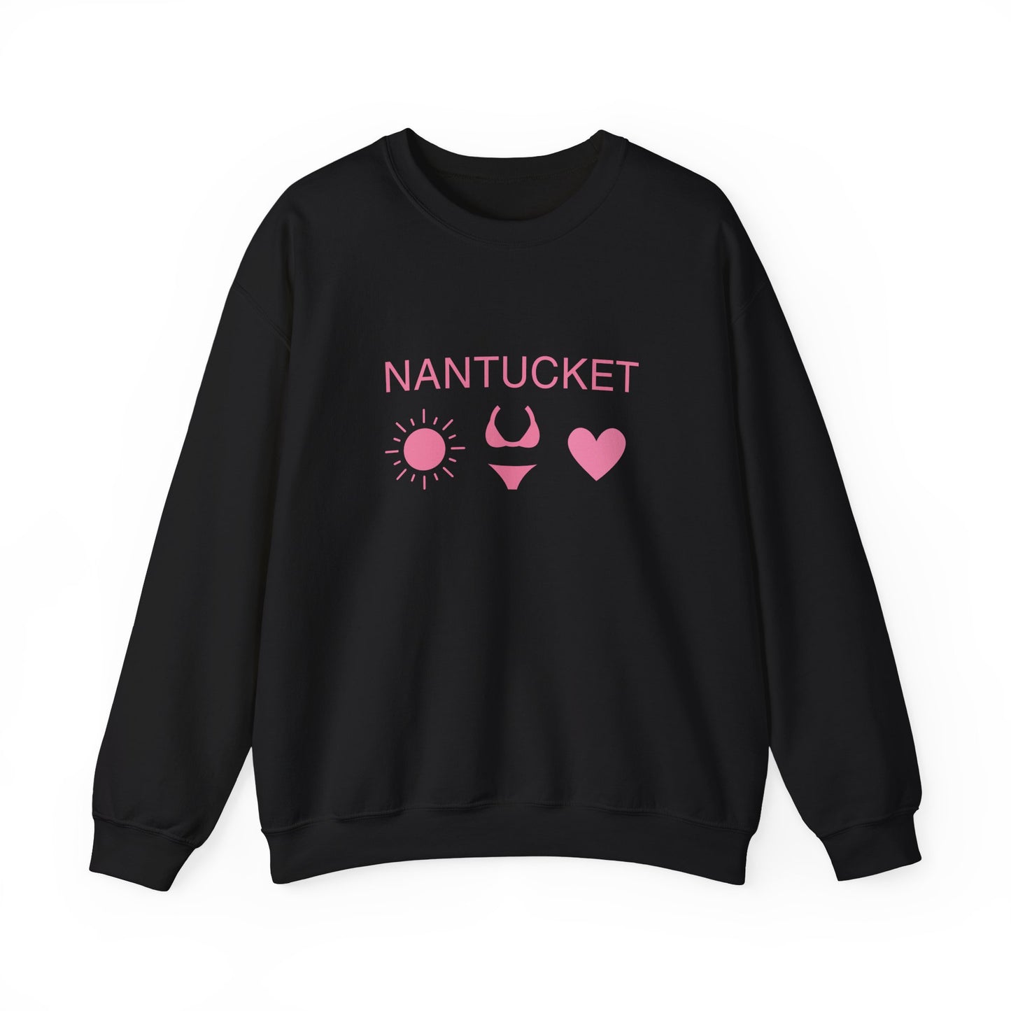 Nantucket Graphic Crewneck Sweatshirt - Cozy Casual Wear for Beach Lovers