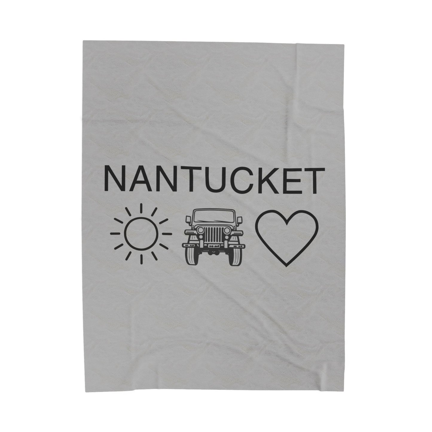 Nantucket-Themed Velveteen Plush Blanket - Perfect for Comfort & Cozy Nights