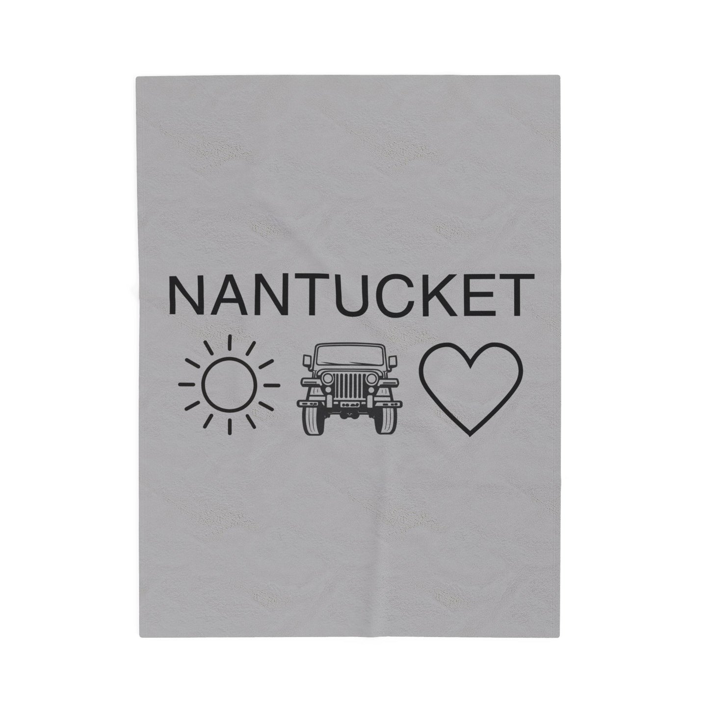 Nantucket-Themed Velveteen Plush Blanket - Perfect for Comfort & Cozy Nights