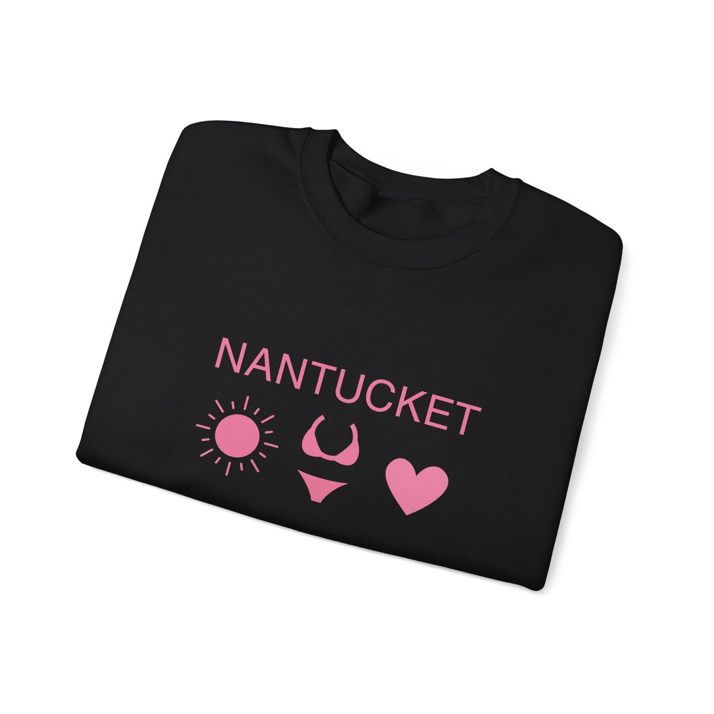 Nantucket Graphic Crewneck Sweatshirt - Cozy Casual Wear for Beach Lovers