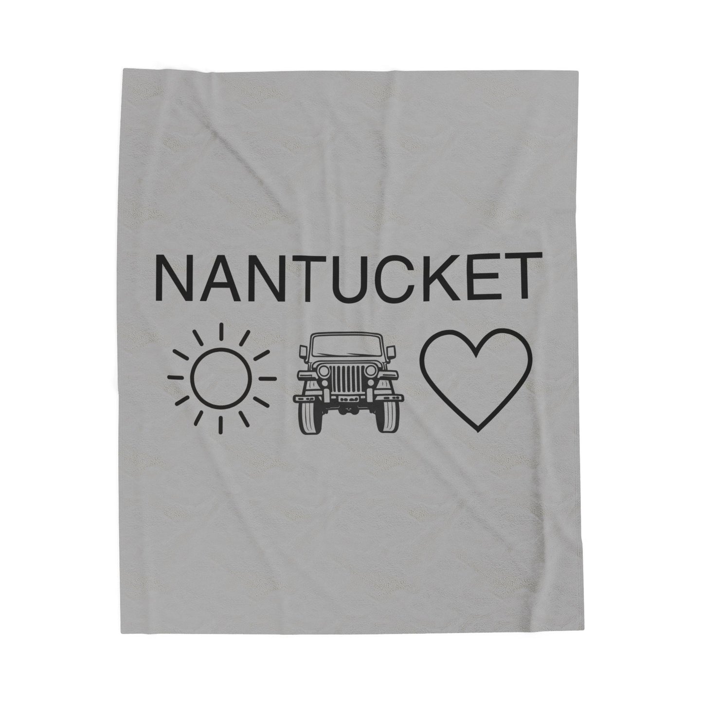 Nantucket-Themed Velveteen Plush Blanket - Perfect for Comfort & Cozy Nights
