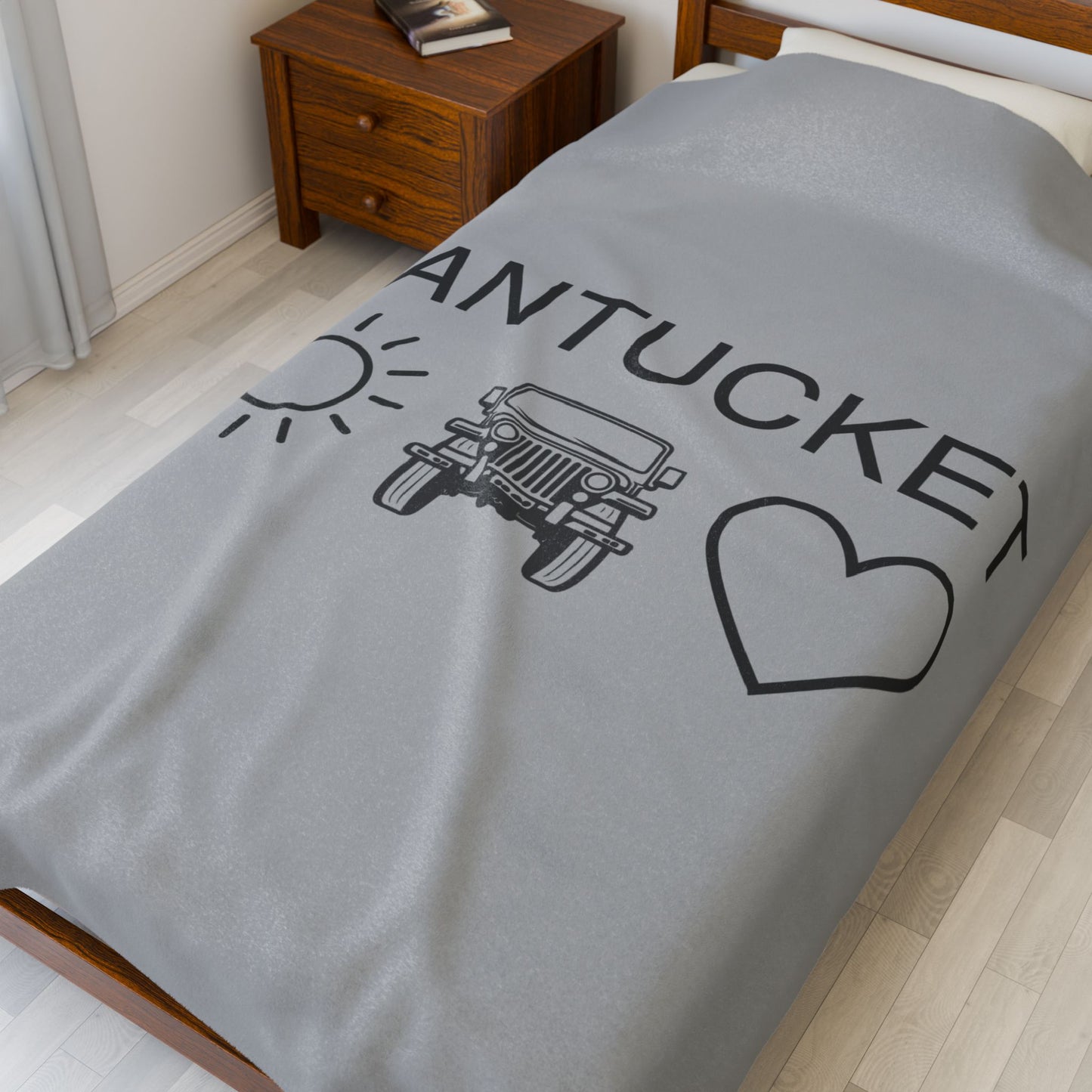 Nantucket-Themed Velveteen Plush Blanket - Perfect for Comfort & Cozy Nights