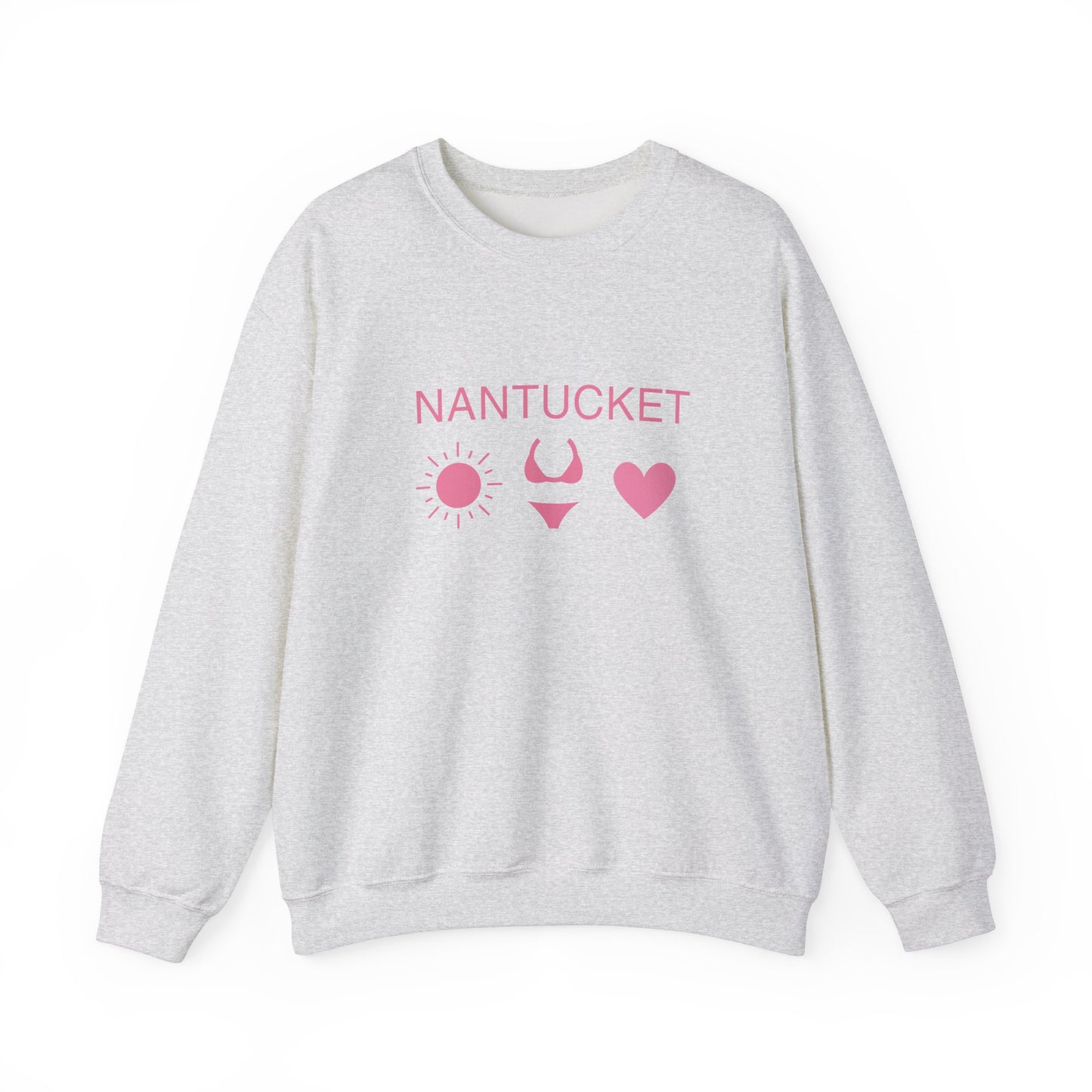 Nantucket Graphic Crewneck Sweatshirt - Cozy Casual Wear for Beach Lovers