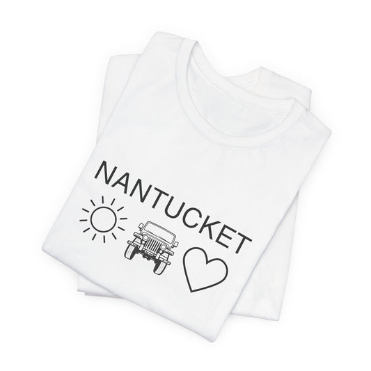 Nantucket Sun Jeep Love Unisex Jersey Tee